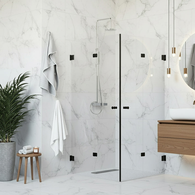 Pyörre - suihkunurkka taittuvilla ovilla