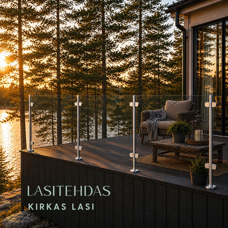 Lasikaide RST-tolpilla ja käsijohteella