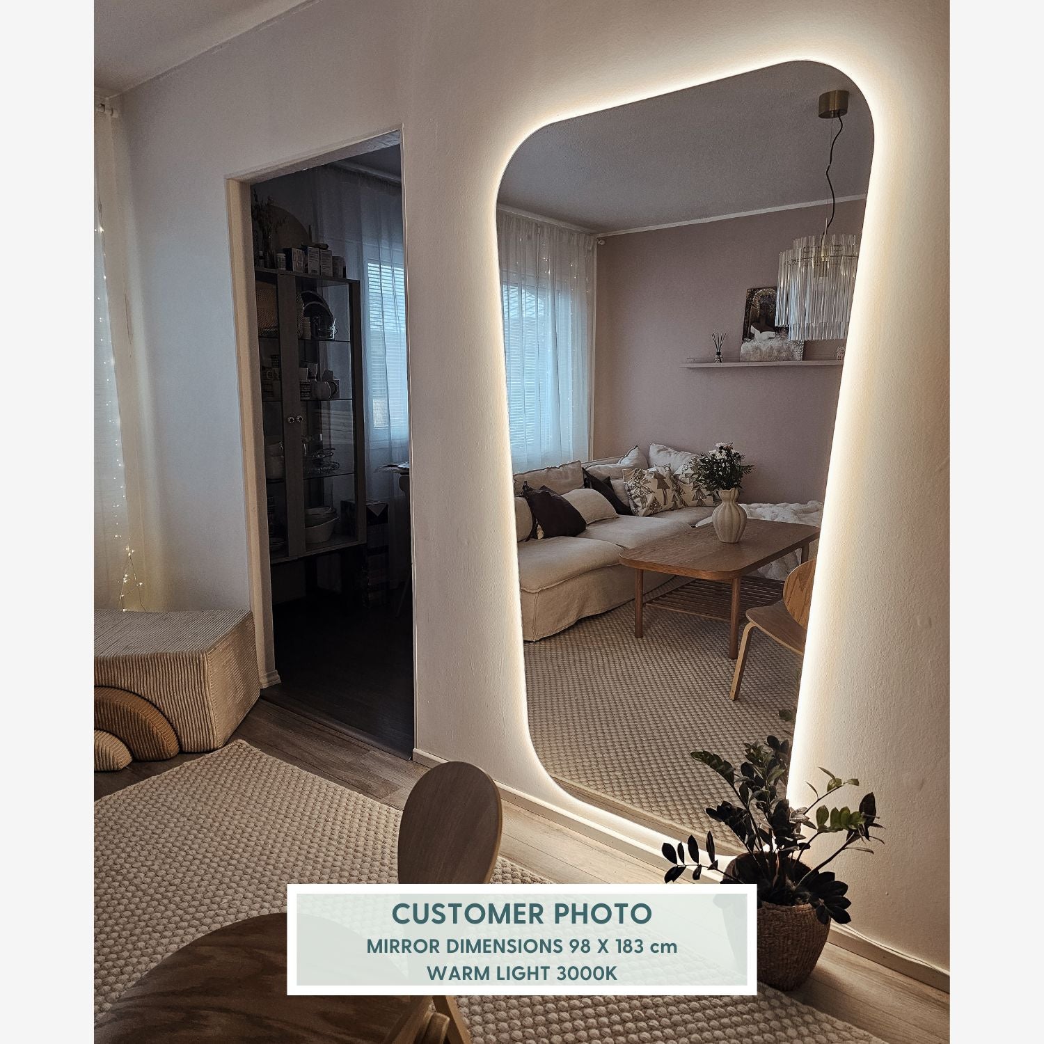 Retro-valopeili (80x100 cm)