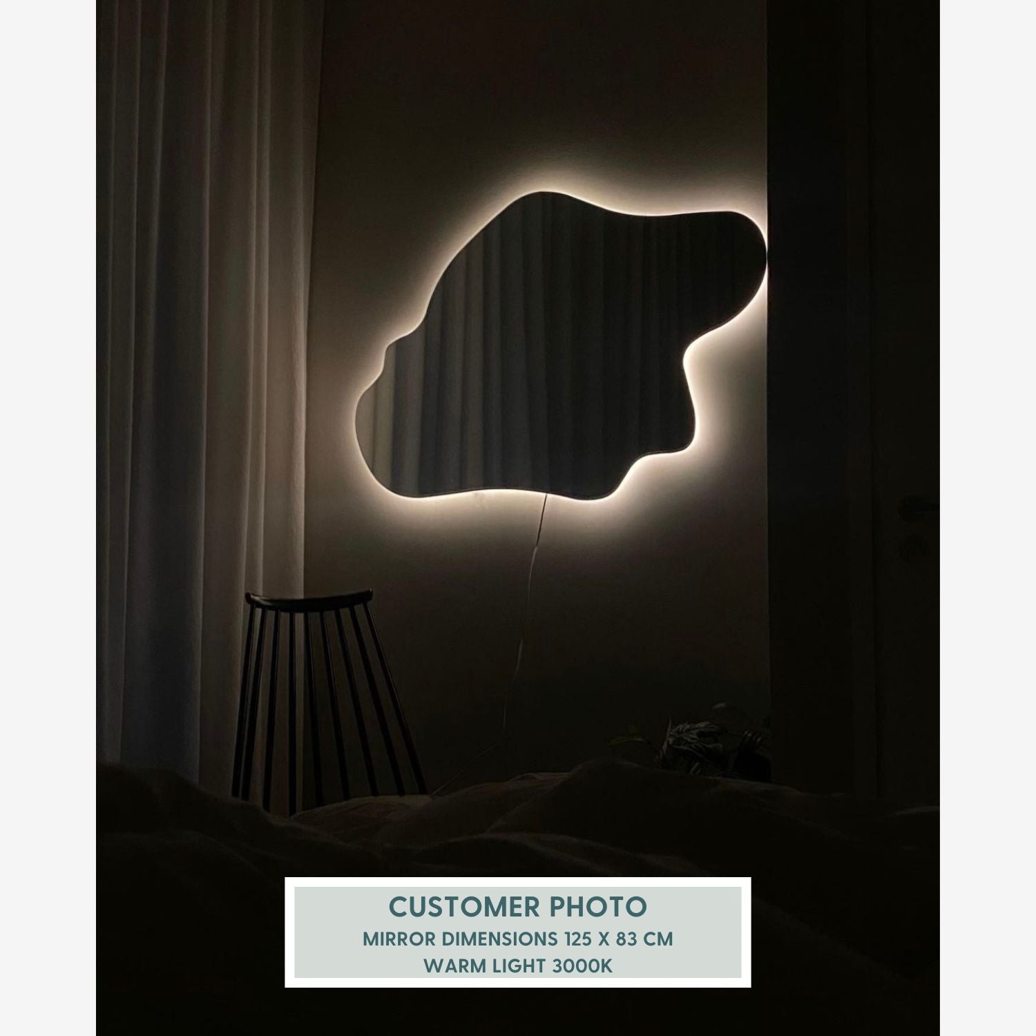 Saari-peili taustavalaistu (125x83cm)