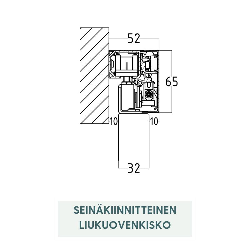 Frame Laine – yläkantoinen liukuovi