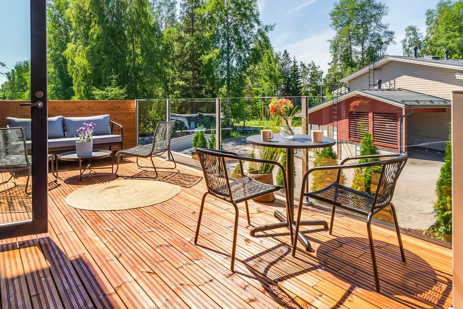 Slimline alumiinitolpallinen lasikaide