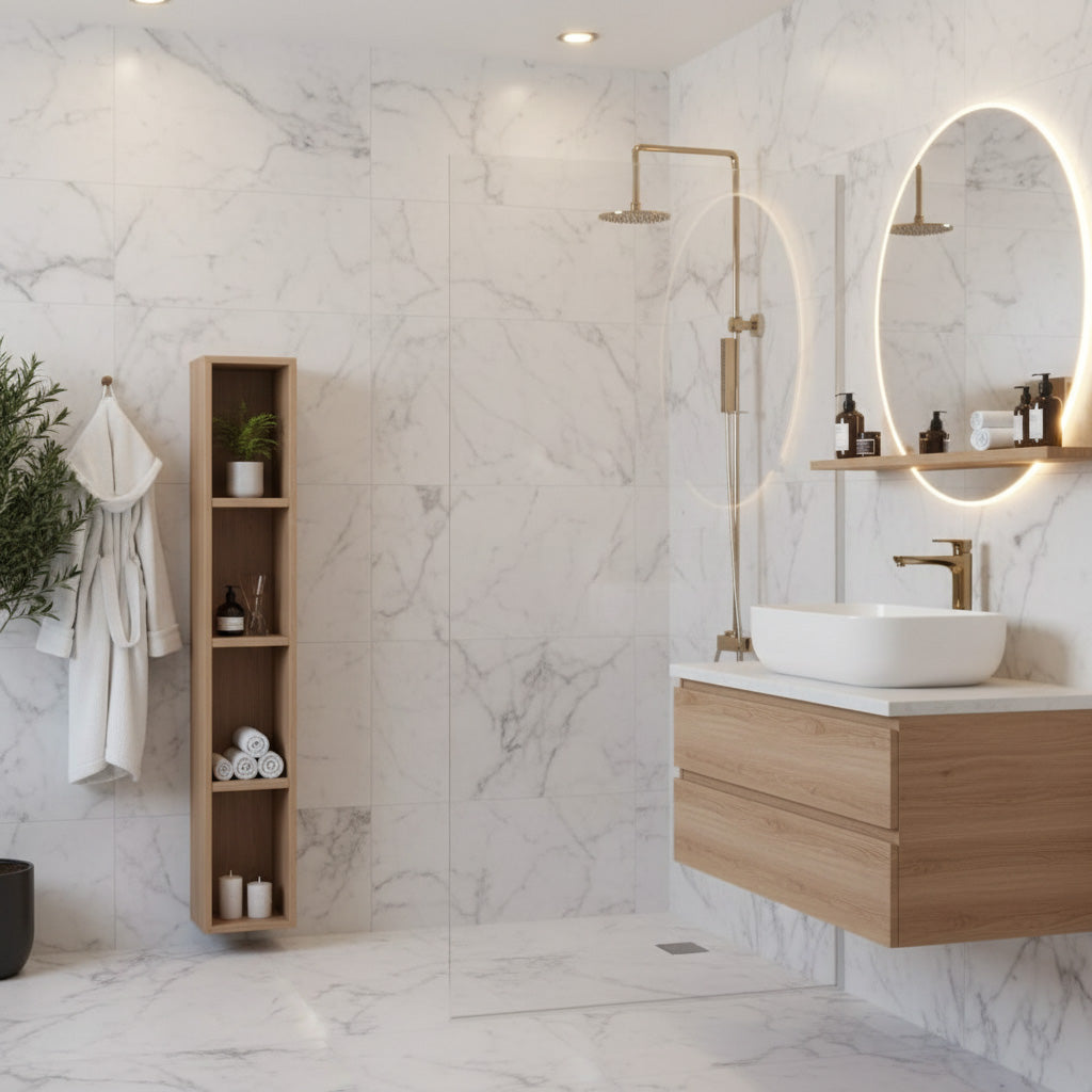 Lasitehtaan Saaristo Spa – mittatilaus-suihkuseinät