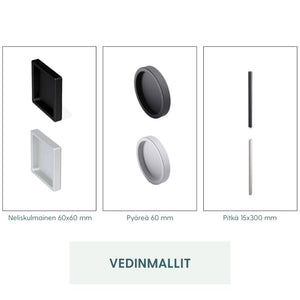 Valo Seinä – kehyksetön lasiliukuovi seinäkiinnityksellä