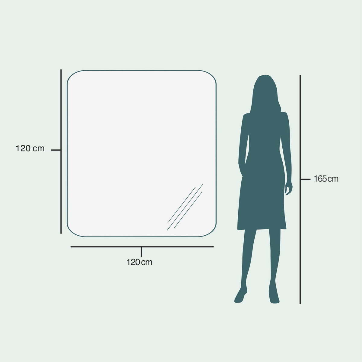 Aava Spiegel (120x120 cm)