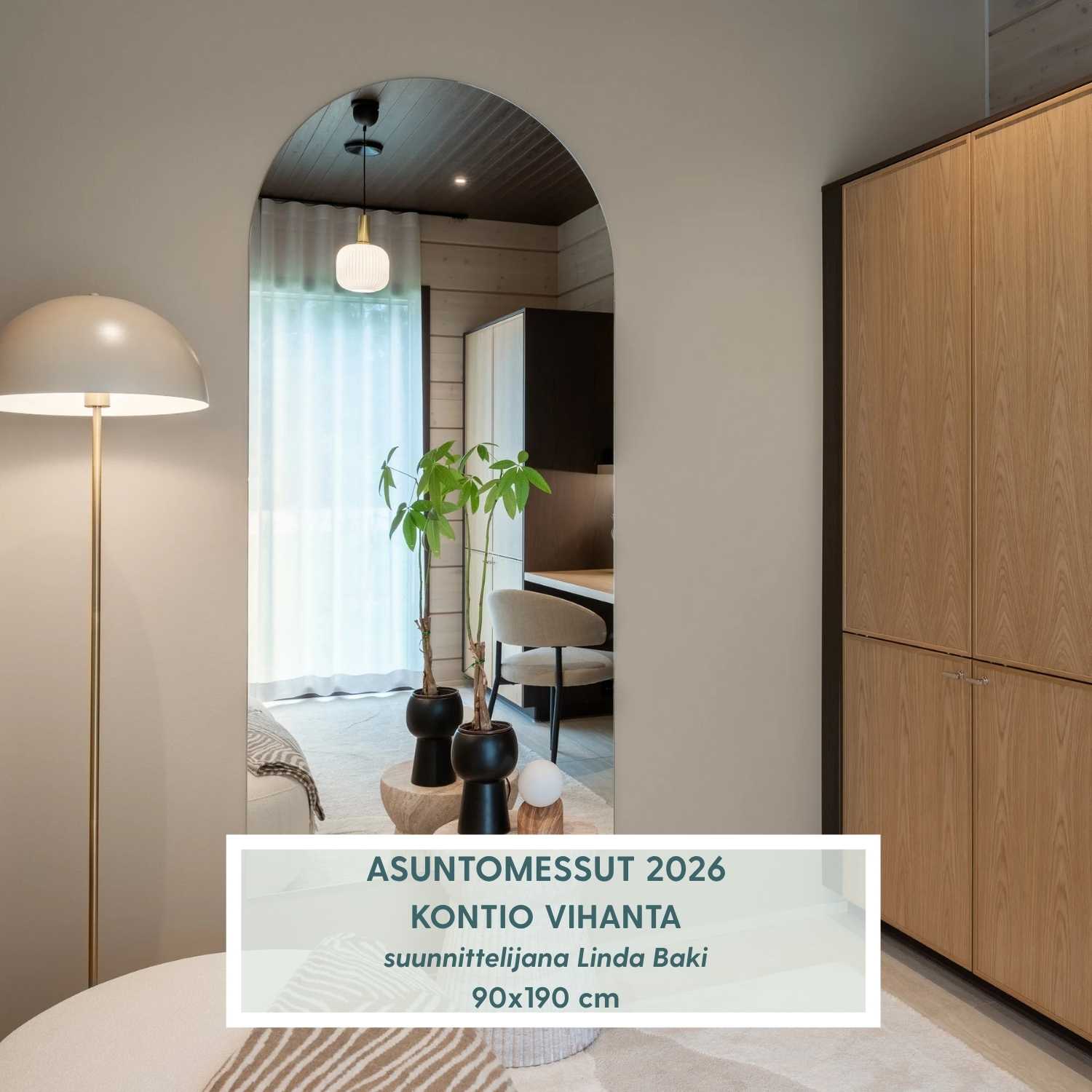 Kaari - Large Modern Arch Mirror (90x190 cm)