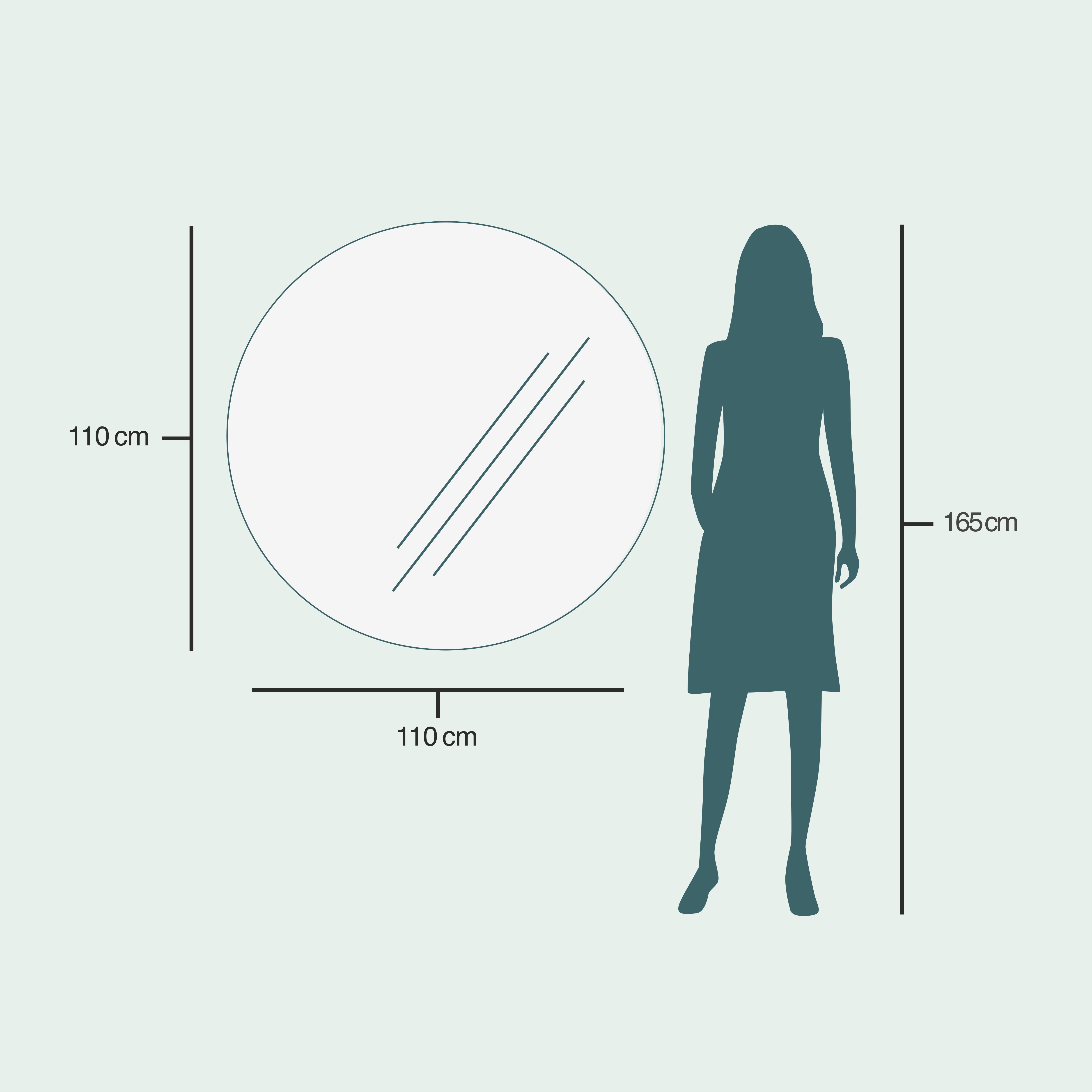 Kivi-peili (110x110 cm)