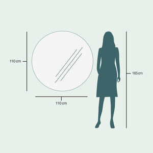 Stein - Asymmetrischer Badezimmerspiegel Mit LED (110x110 cm)