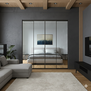 Frame Myrsky – glasvägg med skjutdörrar