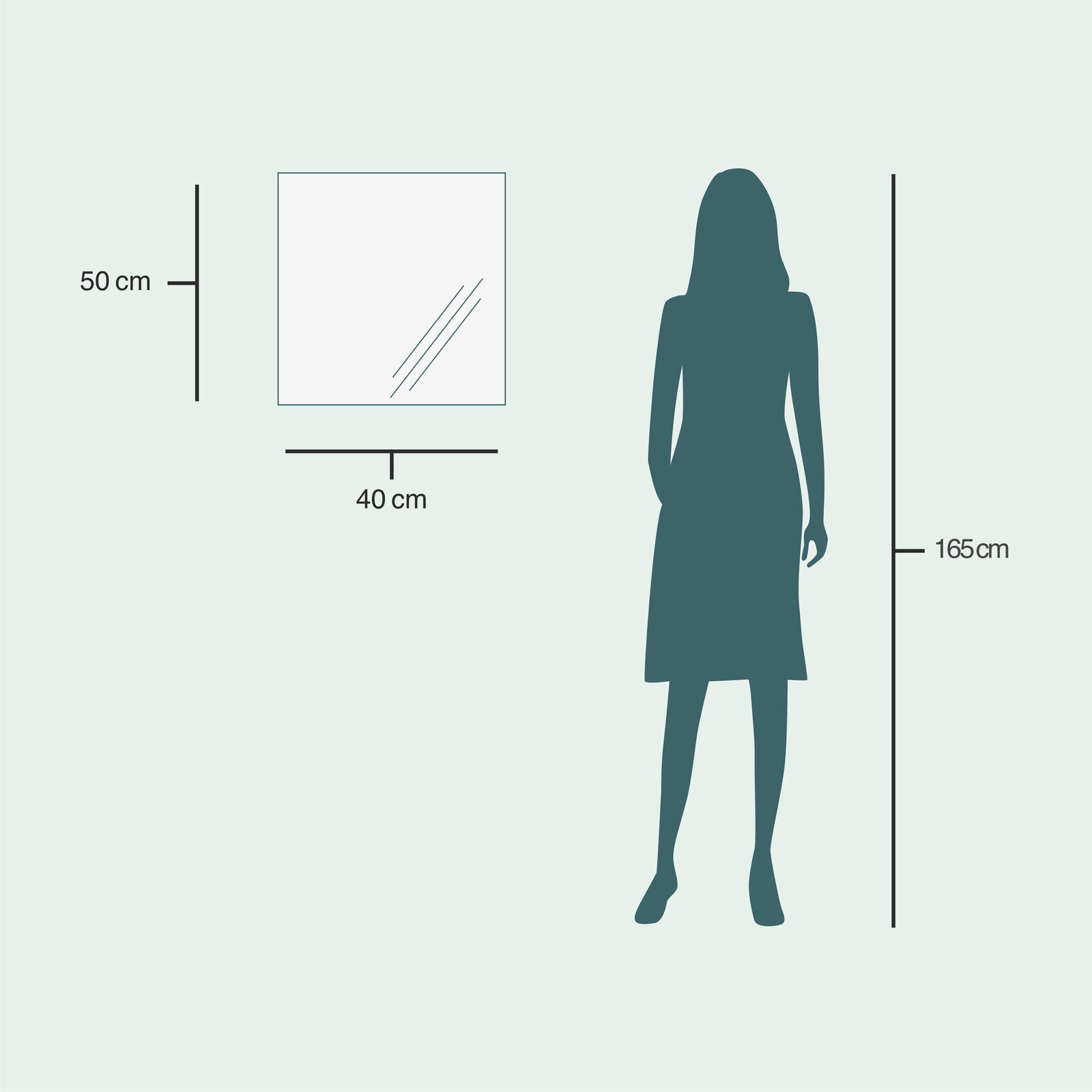 Aitta-peili leppäkehyksellä (40x40 cm)