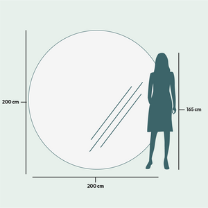 Jättikokoinen pyöreä peili (200 cm)