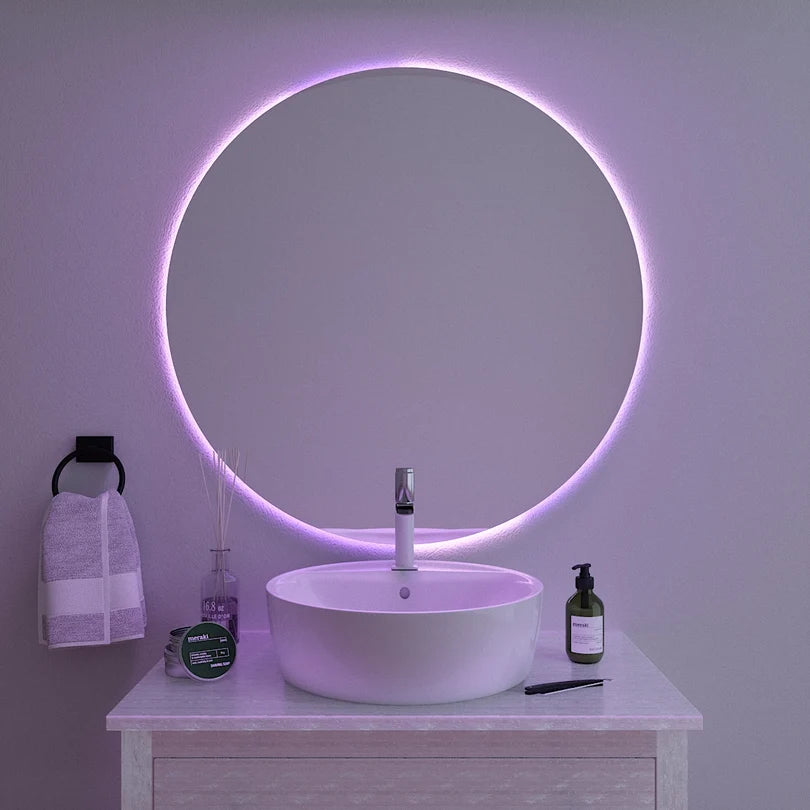 Pyöreä peili 150cm, värivaloilla - Outlet peili
